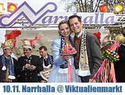 Manuel I. und Astrid I., das Prinzenpaar der Münchner Faschingsgesellschaft Narrhalla, gaben am 10.11.2012 auf dem Viktualienmarkt den Startschuss für den Fasching 2013 (Fotos: Ingrid Grossmann)
